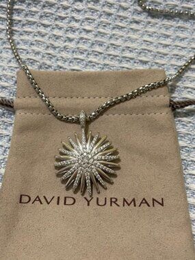 David Yurman Silver Starburst Necklace